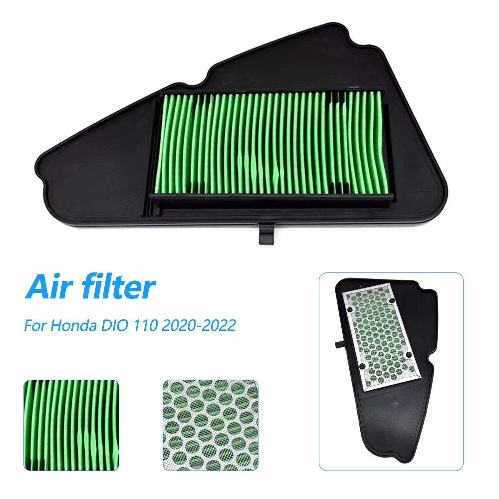 Accesorios para Motocicleta, Filtro de Aire, Elemento de Limpieza, Compatible con Honda Dio 110 Dio110 2020 2021 2022
