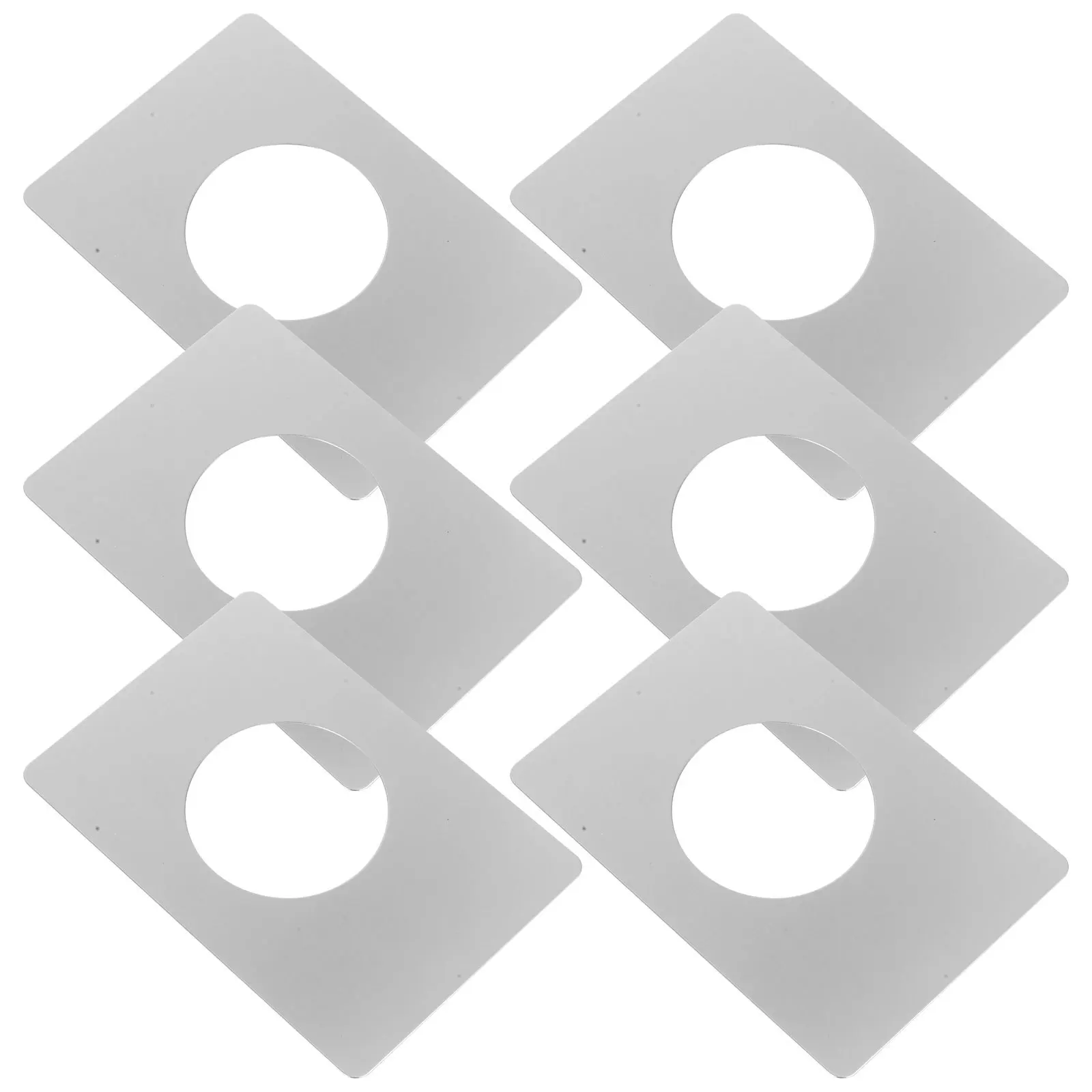 6 قطع من ألواح إصلاح أقفال الأبواب من الفولاذ المقاوم للصدأ، تقوية للأبواب الخشبية والمعدنية، تركيب بدون حفر، أمان لباب المرآب الأمامي