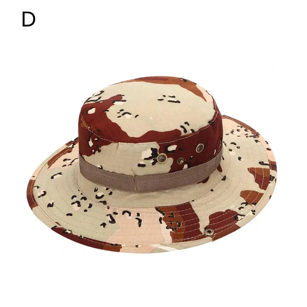 Fishing Hat Wide Brim Camouflage Fisherman Hat Adjustable Sun for Outdoor Hiking Fishing Camping