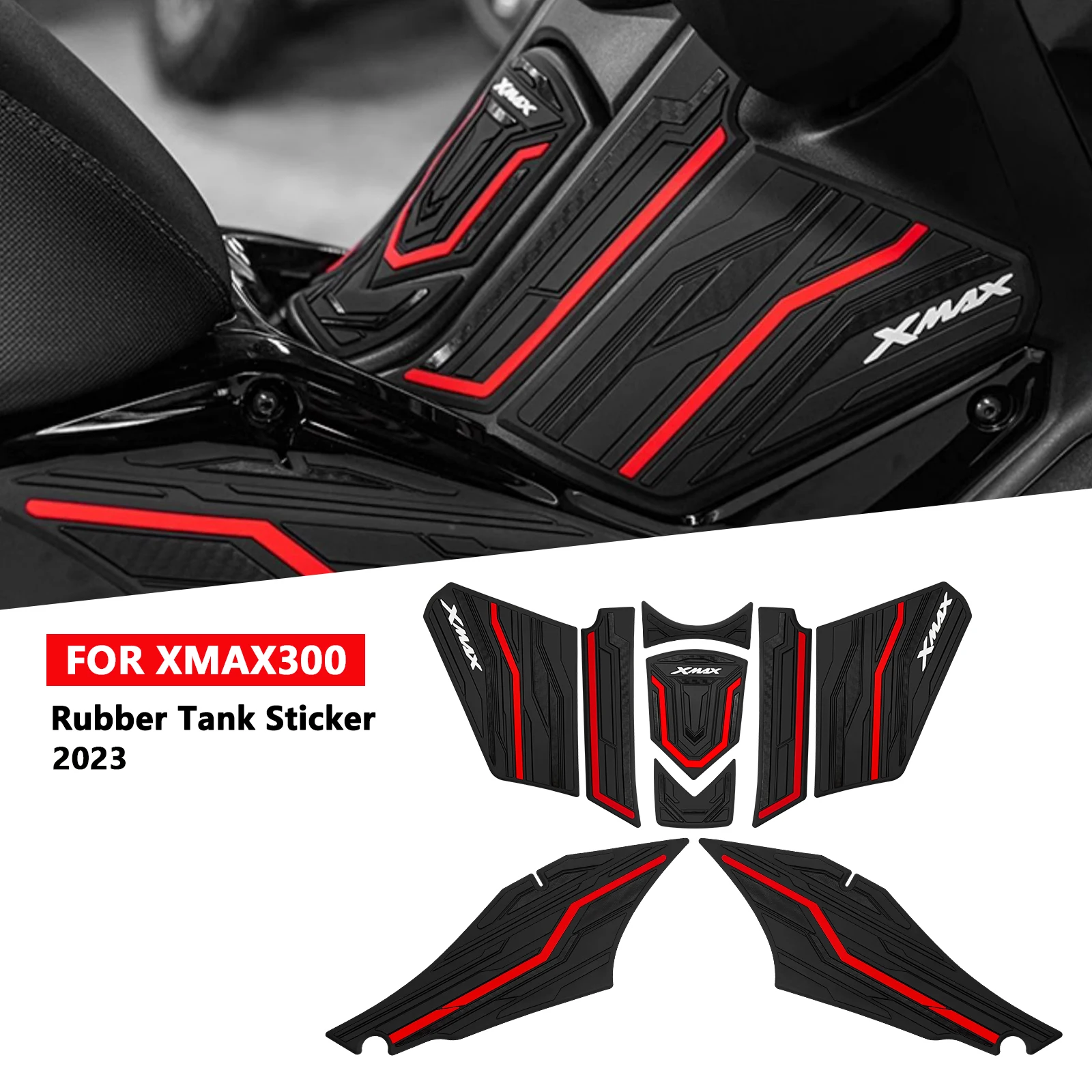 

For motorcycle accessories X MAX 300 fuel tank stickers XMAX300 2023 tank pad anti-skid and anti-wear stickers