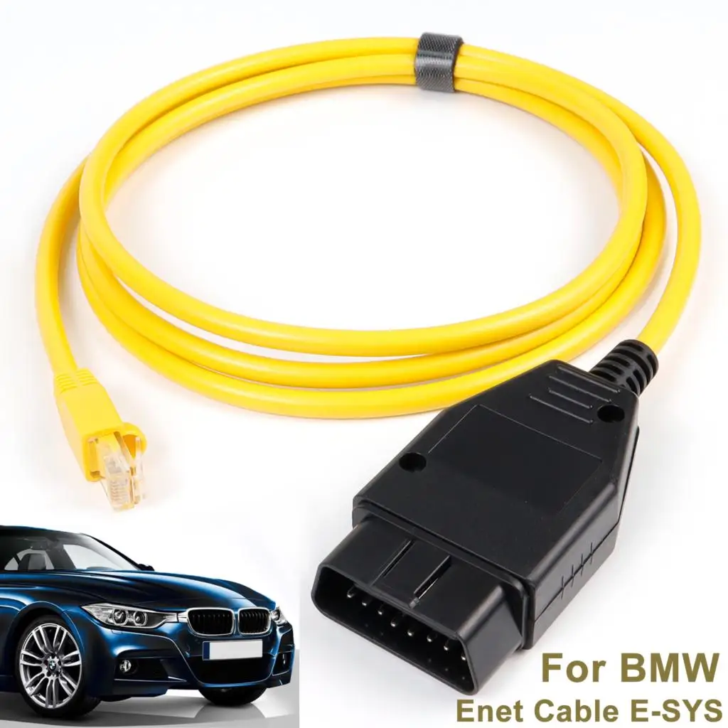 ENET Crystal Head Interface Cable for BMW F-serie Brush Hidden OBD Car Diagnostic Connector Network Extension Adapter Plug Tool