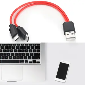 Bilashmart Type C Cable Faster Charging USB to Dual USB C Charger Cord Wire Two Devices Splitter Charge Cable Only Charge Dropshipping