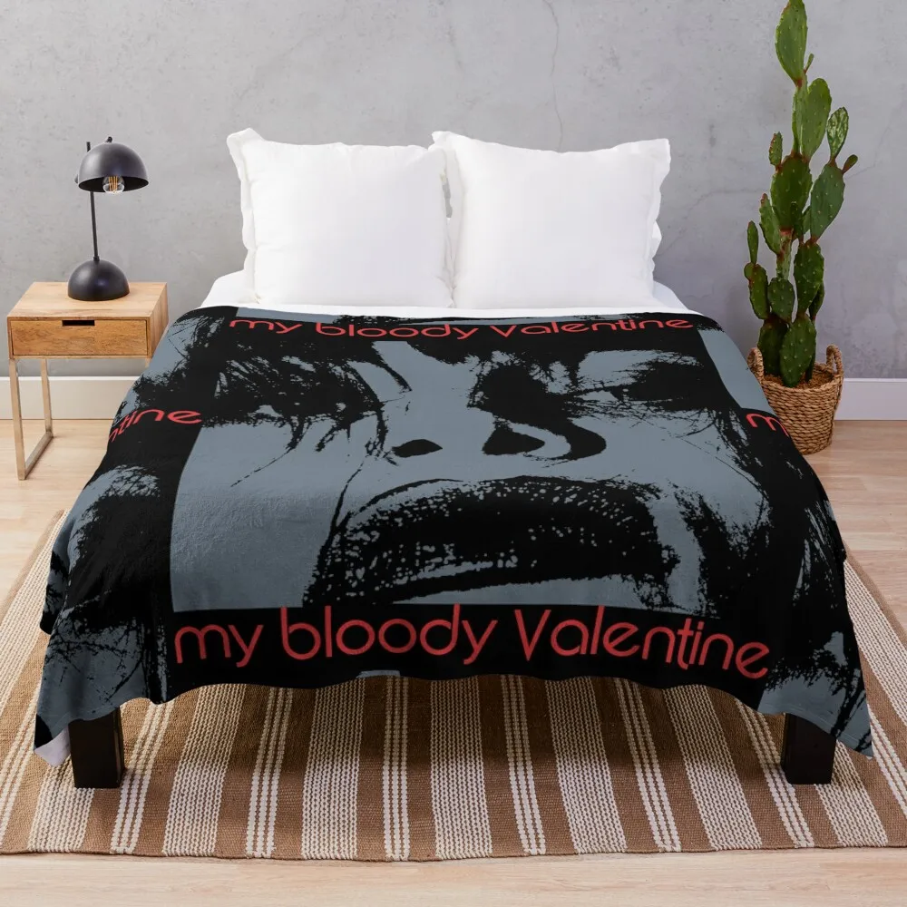 

My Bloody Valentine Face - T-Shirt Gift GR Throw Blanket Hairys Nap Sofas Quilt Blankets