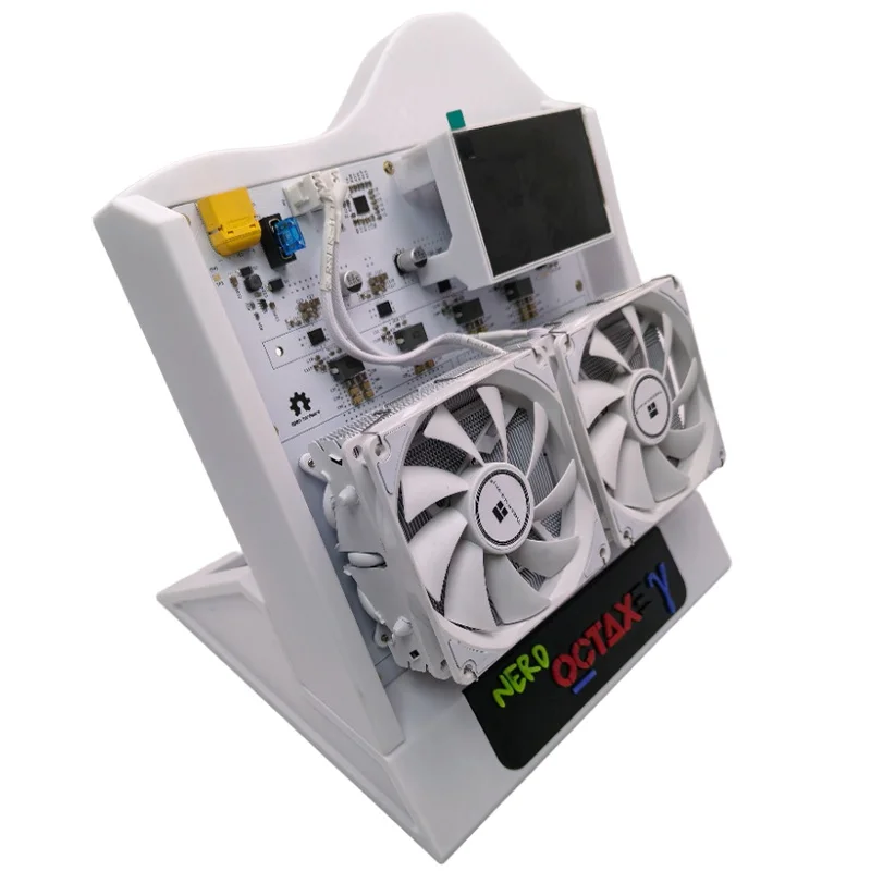 2025 Neuer Bitaxe Nerd OCTAXE Luftkühlung 10th/s Computing Power Bitcoin Miner Weiß