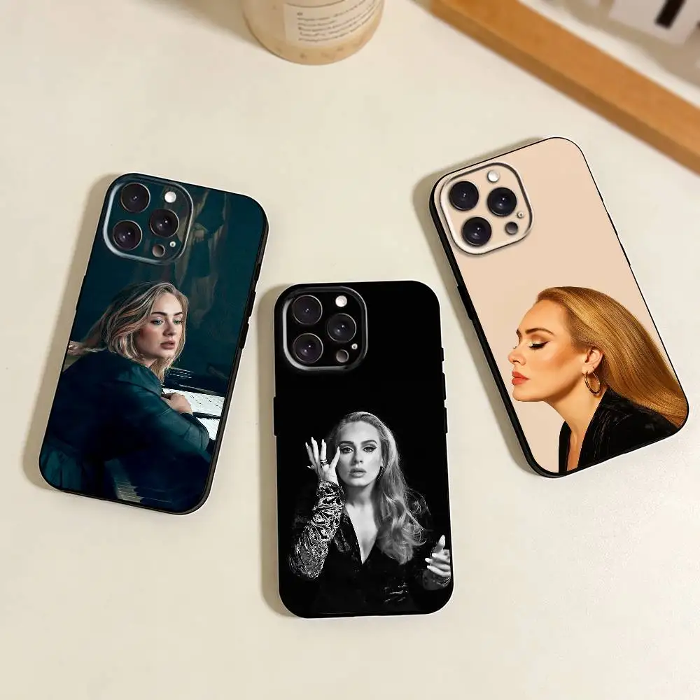 Singer idol A-Adele A-Adkins-AA   Phone Case For iPhone 17,16,15,14,13,12,11 Plus,Pro Max,XS,Soft Silicone Black Cover