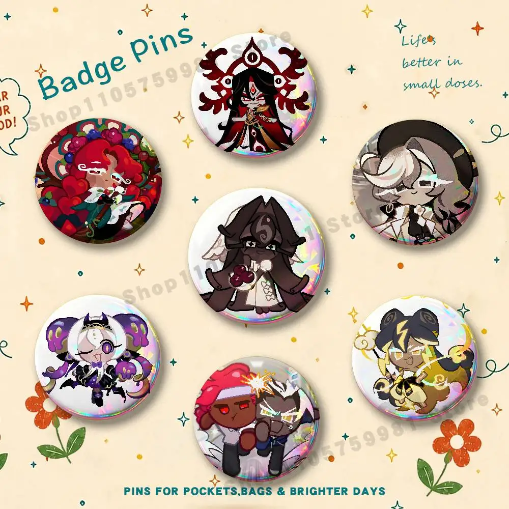 Run Kingdom Wildberry C-Cookies Enamel Pins Badge Round Brooch for Backpack Decor Accessories 25/32/44/58/75mm