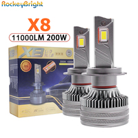 200W 30000LM 12V 24V X8 Canbus H7 H11 H1 Hb3 Led Headlight Bulbs LED H1 H4 H7 H11 9005 9006 9012 Car Led Headlight Fog Light