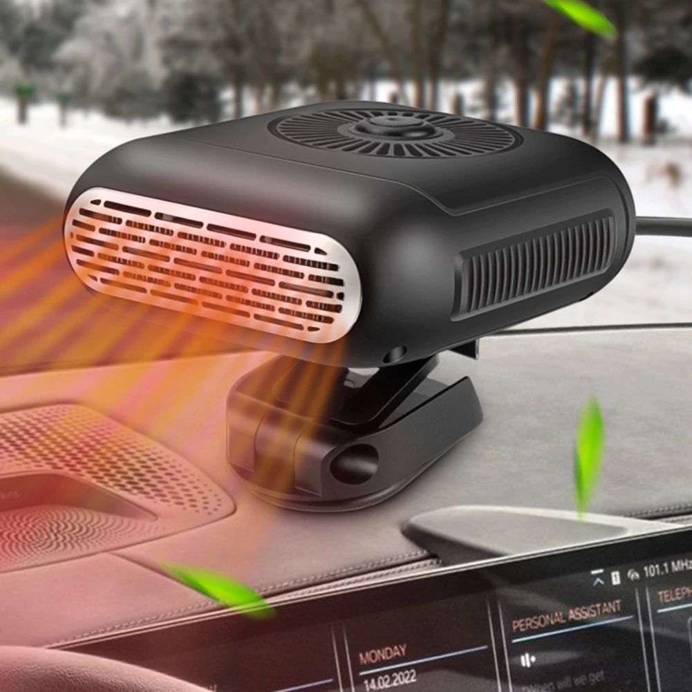 Universal Car Heater Fan 12V 120W 24V 200W Auto Windshield Anti-Fog Electric Heating Dryer Defogging Demister Defroster