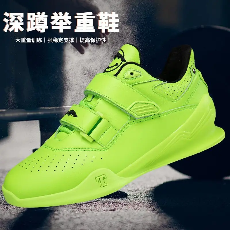 Chaussures d'entraînement de musculation de marque de luxe chaussures de traction dure de Squat confortables pour hommes chaussures de poids d'intérieur hommes