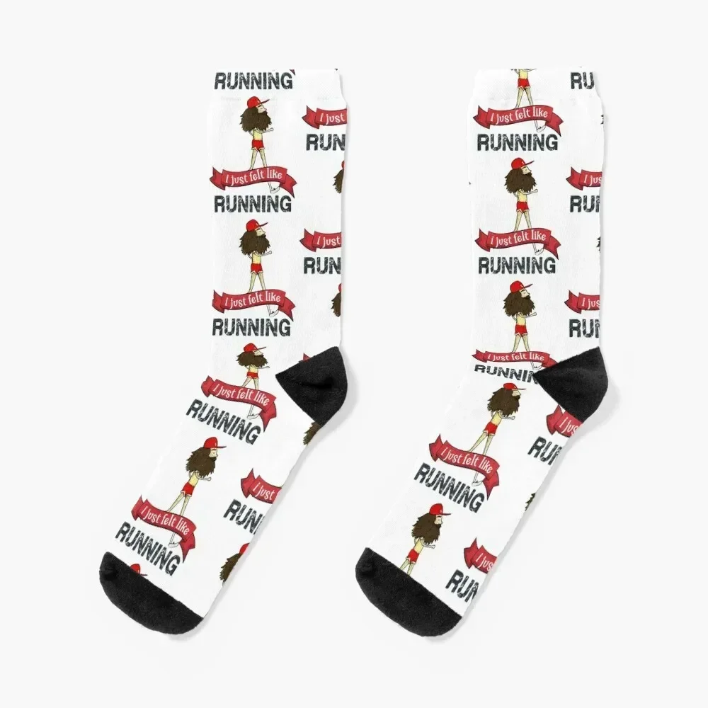 

forrest gump: 90s movie, i just felt like running,funny workout, retro jogging shirt ,vintage Socks gifts Socks For Women Men's