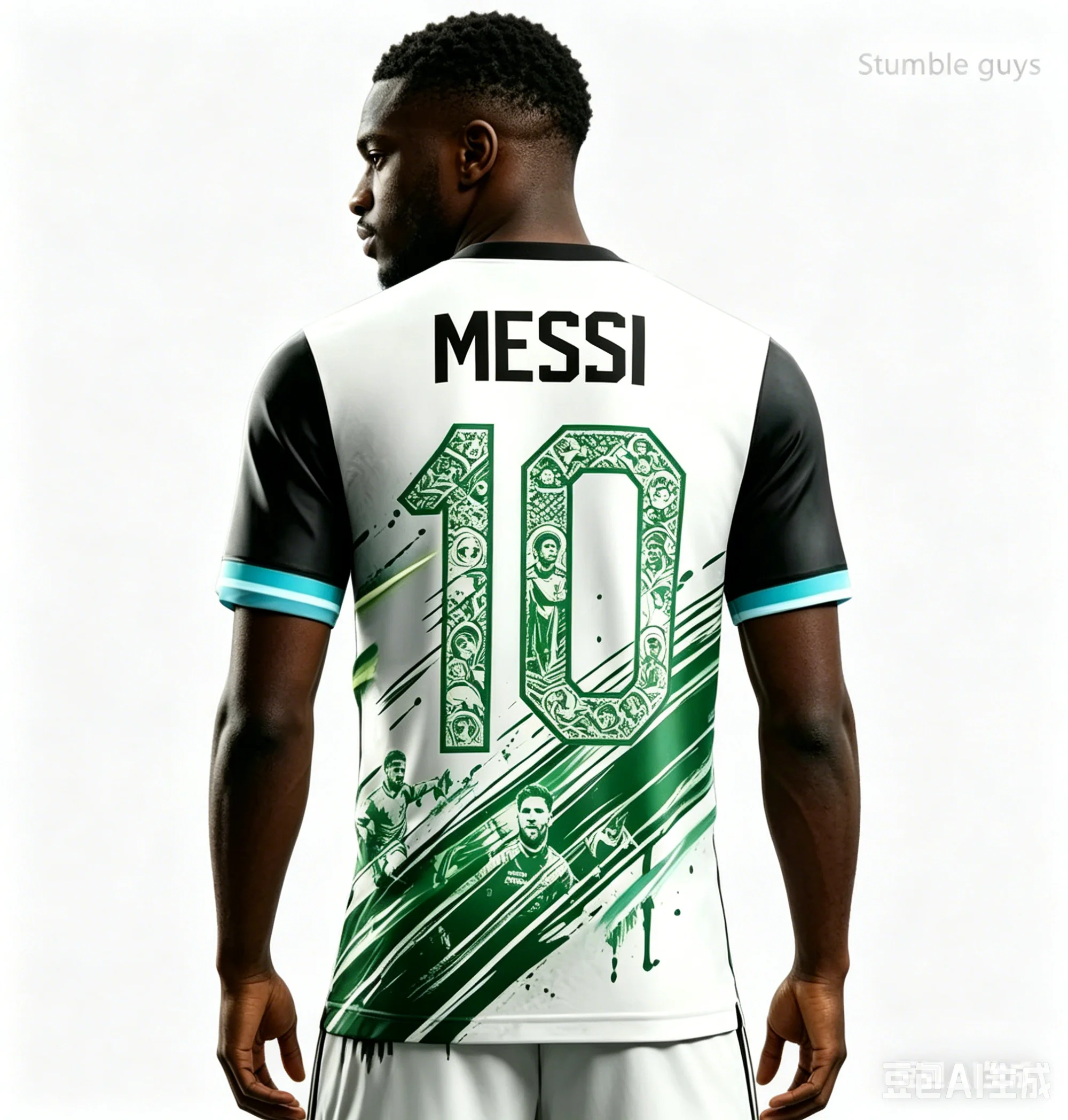 2026 Sommer Herren Messi Nr. 10 KI-bedrucktes Fußball-Kurzarmtrikot, modisches Oversize-T-Shirt für den Alltag und Outdoor – Detail 6