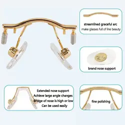 1pc Eyeglasses Frame Eyeglasses Nose Pad Metal Rimless Optical Frame Bridge Nose Pad Holder Repair Eyewear Accessories