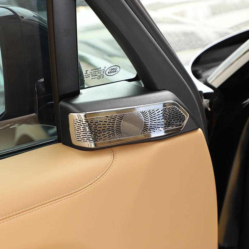 Stainless Steel A-Pillar Speaker Grill Cover Trim For Land Rover Range Rover Vogue L460 / Range Rover Sport L461 2023-2026 5