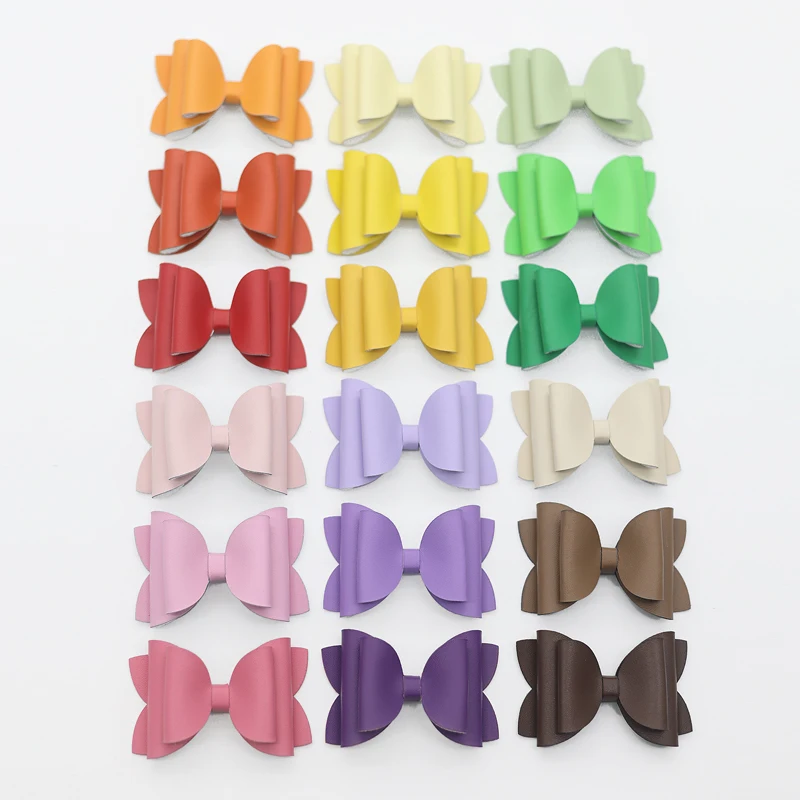 3PCS 80*50mm Similar Colors Combination Bows Set For DIY Handmade Crafts Clothes Hair Clips Headwear Wall Sticker Accessories