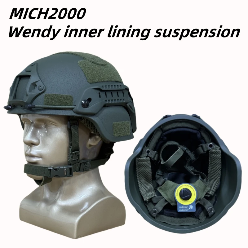 

MICH2000 Wendy Tactical Anti-Blast and Impact Helmet - Fiberglass Reinforced - Outdoor Training and Simulation Protection Helmet