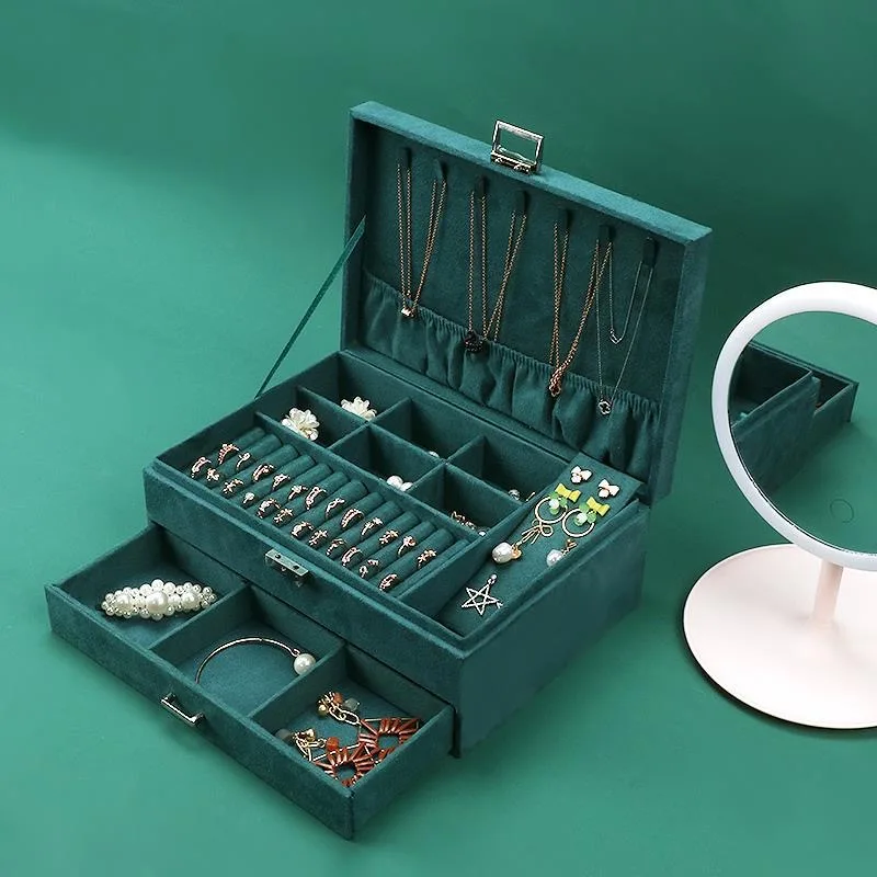 

DELESYS Multi-Purpose Storage Box Glasses Women's Jewelry Box Fashion Jewelry Organizer Watch Storage Case Watch Box