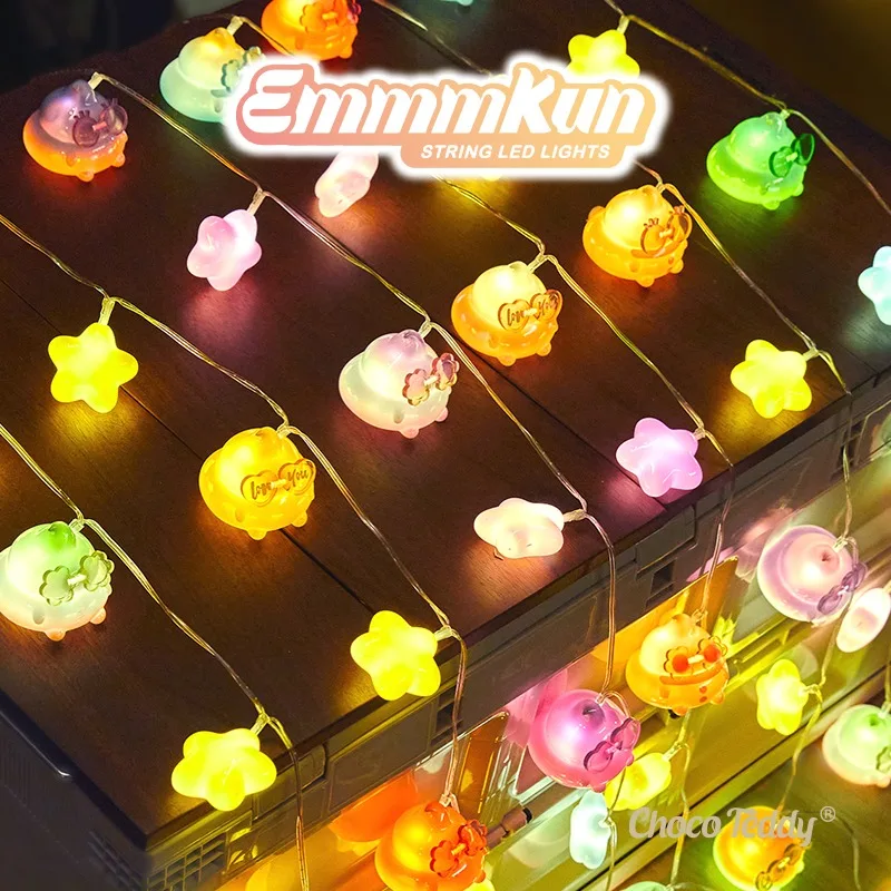 Emmmkun String Led Lights Series Blind Box Cartoon Anime LED String Lights Figure Doll Decorations Mystery box Toy Surprise Gift