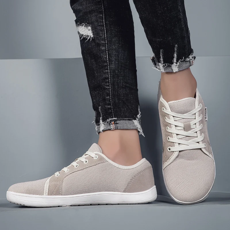 Men Barefoot Sneakers Cross-Trainer Wide Toe Box Wide Breathable Zero Drop Sole Casual Knitting Soft Girls Boys Walking Shoes