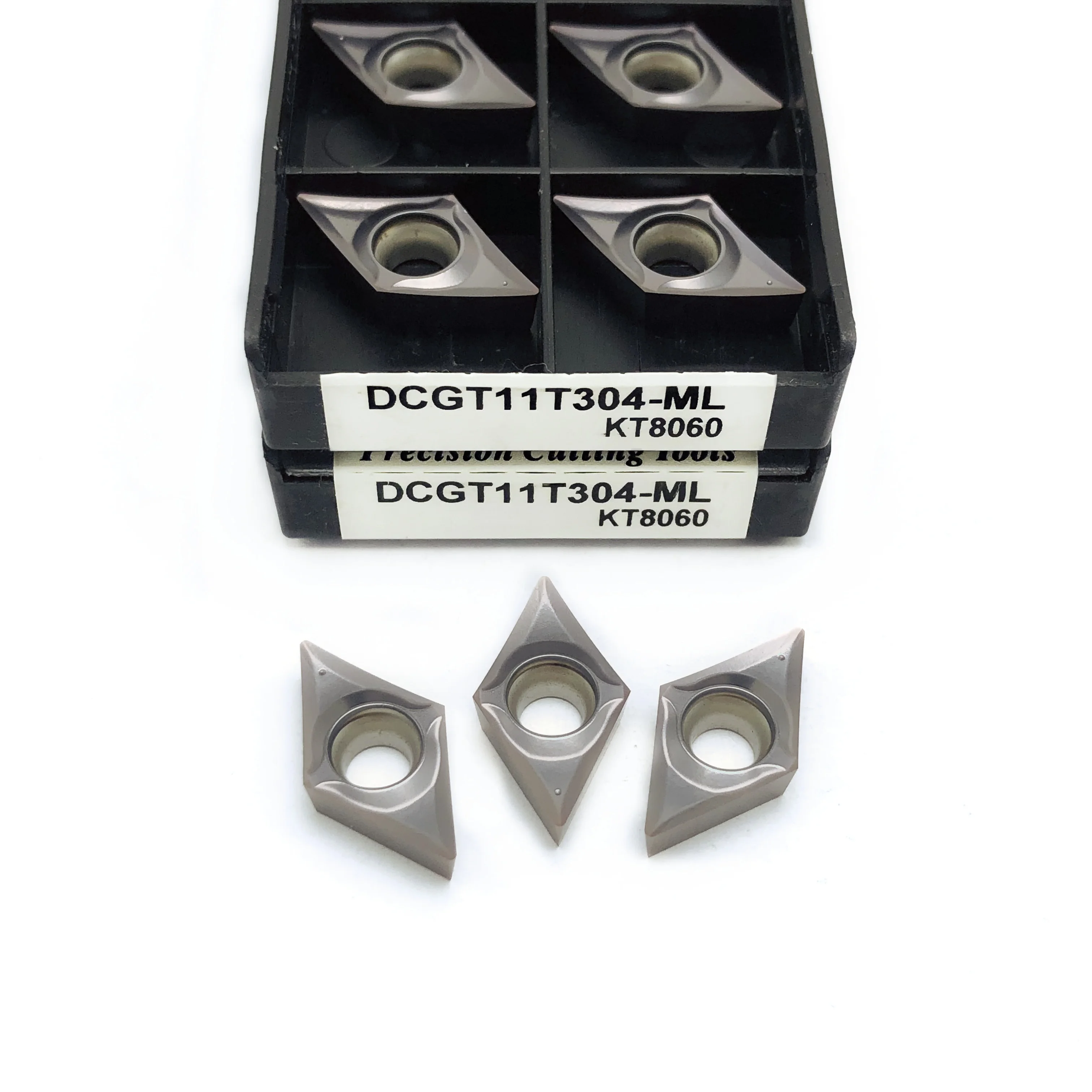 

Твердосплавная вставка DCGT11T301 DCGT11T302 DCGT11T304 ML KT8060, заземляющие вставки, режущие металлические инструменты, вставки для ЧПУ