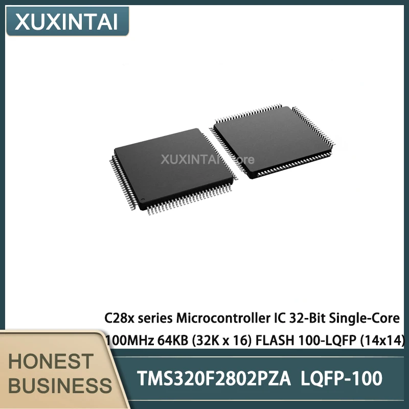 5Pcs/Lot New Original TMS320F2802PZA TMS320F2802 Microcontroller IC 32-Bit Single-Core 100MHz 64KB (32K x 16) FLASH 100-LQFP