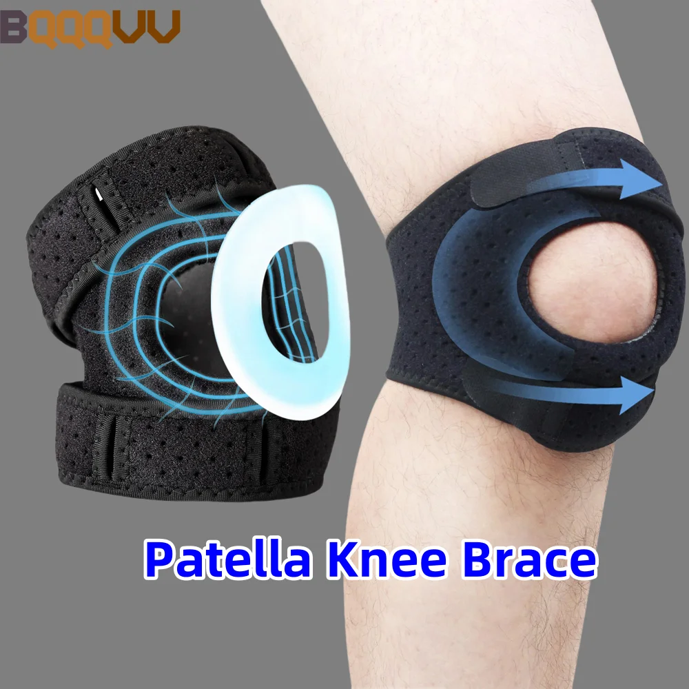 Patella Knee Brace with Pads for Men and Women, Breathable Compression Sleeve, Arthritis Pain Injury Recovery, 1Pc