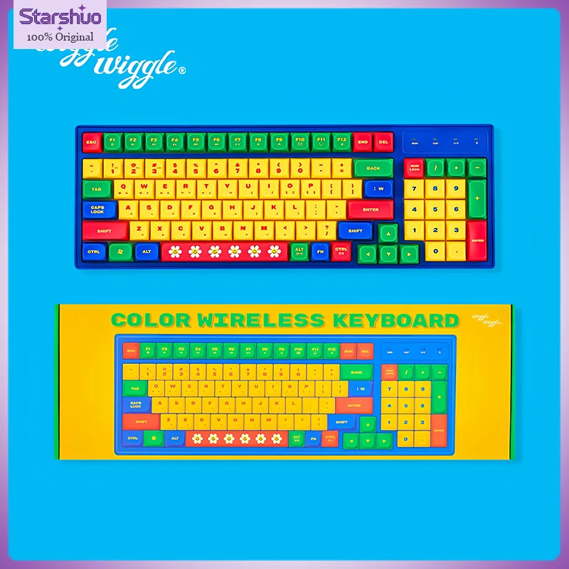 

wiggle Wireless Bluetooth Keyboard Fashionable Dopamine Color Blocking Suitable for office typing