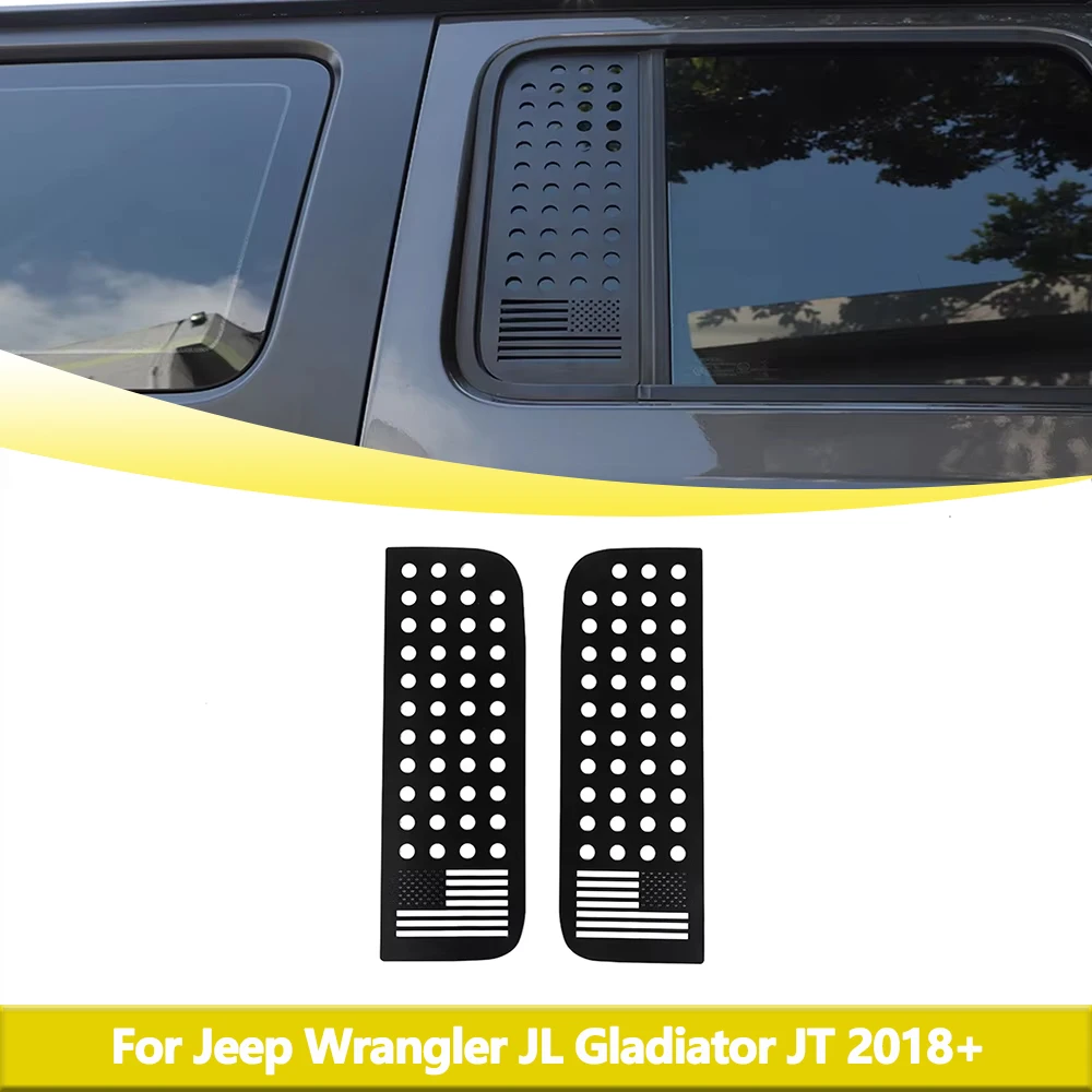 

Rear Window Triangle Glass Panel Decoration Cover Trim for Jeep Wrangler JL Gladiator JT 2018 2019-2023 Exterior Car Accessories