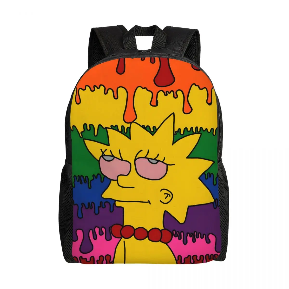 

Custom Stoner Lisa Backpacks for Men Women Water Resistant College School Kawaii Bag Print Bookbag