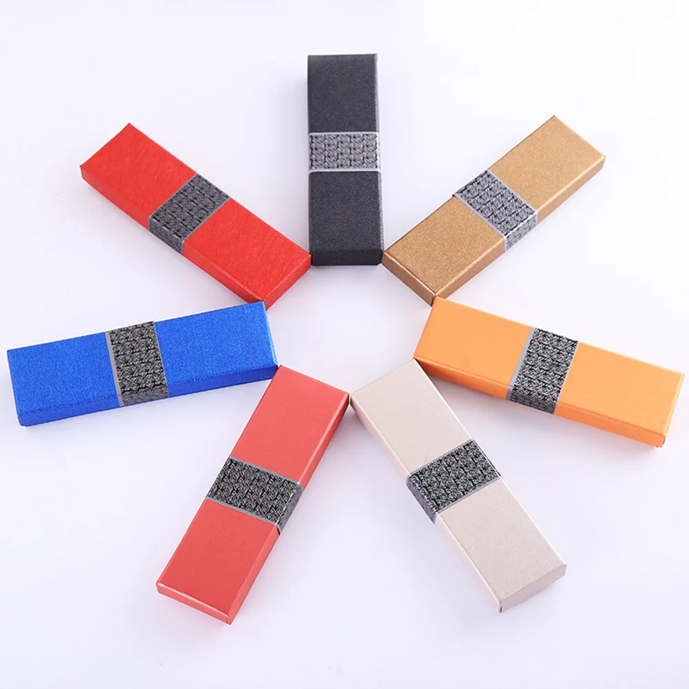 

4pcs Fountain Pen Case Gift Box Red 18x5x2.5cm Eco Friendly Cardboard Storage Display Cushion for Ceremony Wedding Birthday