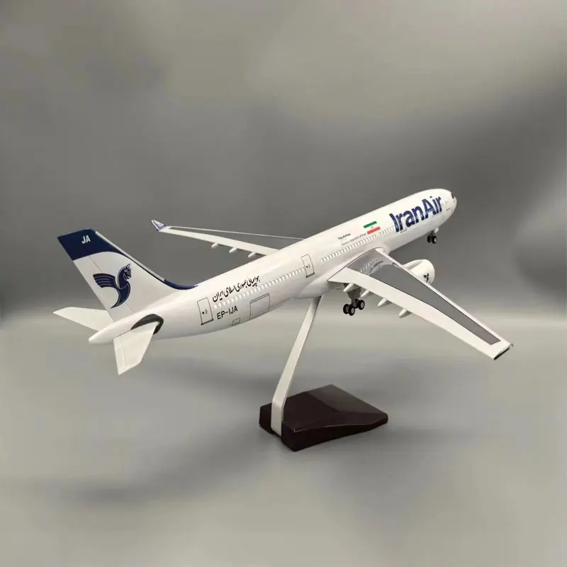 47CM Iran Air A330-200 Simulation Model Airplane Collectible Model Plane With Stand For Aviation Enthusiasts Gifts Or Decoration