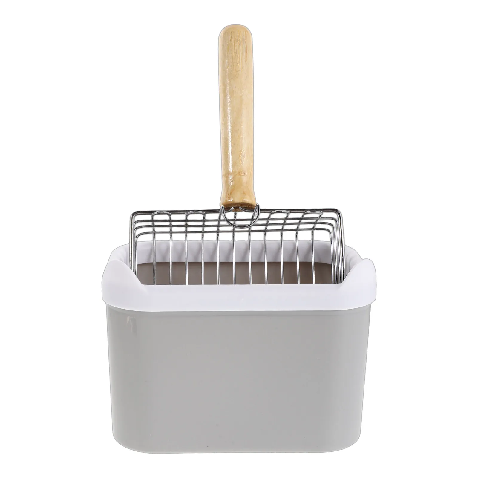 Cat Litter Scoop Set Stainless Steel Heavy Duty Large Sifter Shovel Ergonomic Handle Poop Sifting Tool Holder for Cat Litter