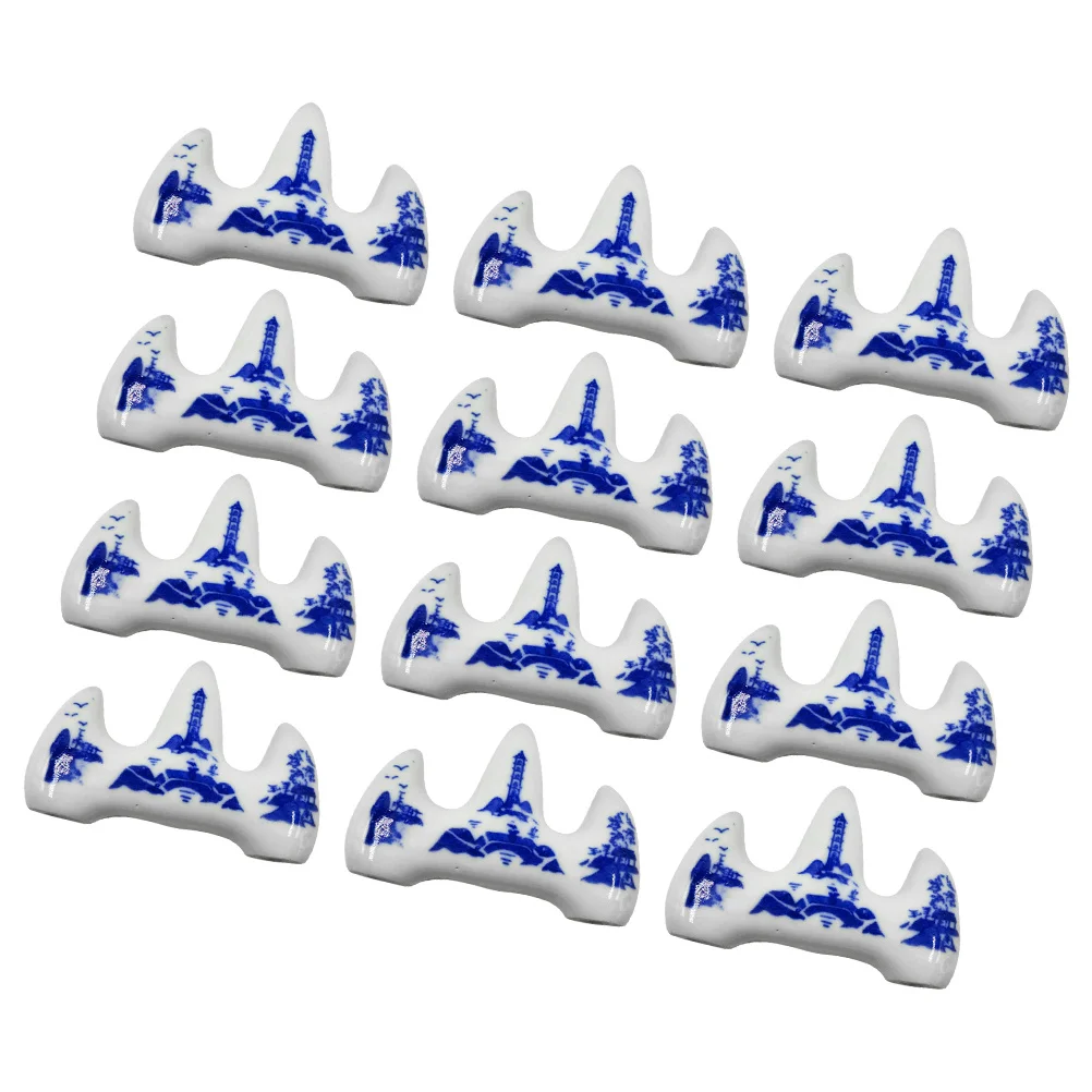 

12Pcs Ceramic Brush Rest Resistance Calligraphy Tool for Storing Brushes and Holding Paper Ink Pen Stand