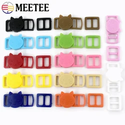 5-100Set 10mm Meetee Plastic Buckles Side Release Buckle Tri Glide Slider Clasp for Bag Strap Adjuster Hook Pet Collar Accessory