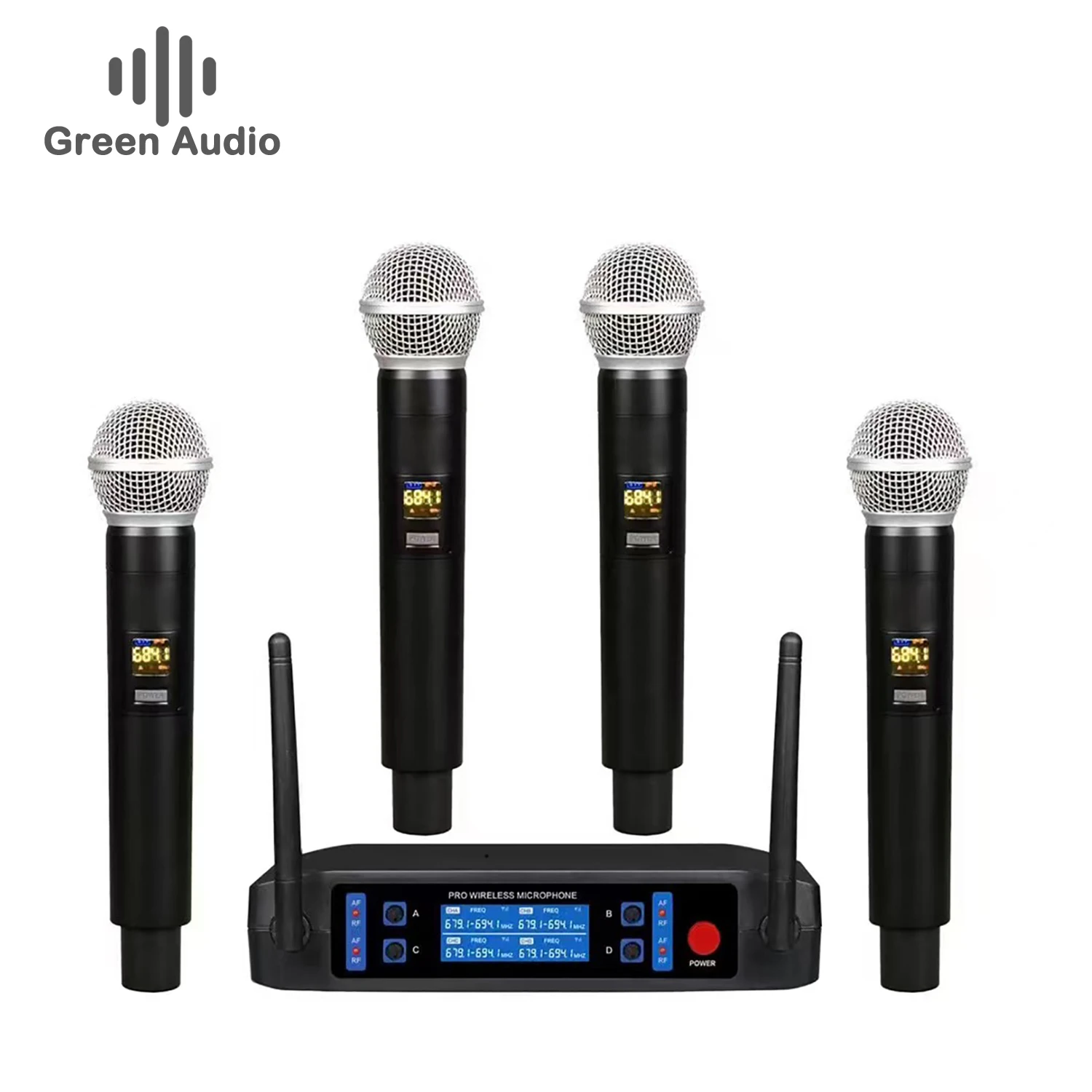 

GAW-GLXD8 4X16 Channel UHF Wireless Microphone Vocal Handheld Mic 100 meter distance strong signal Performance Home Karaoke