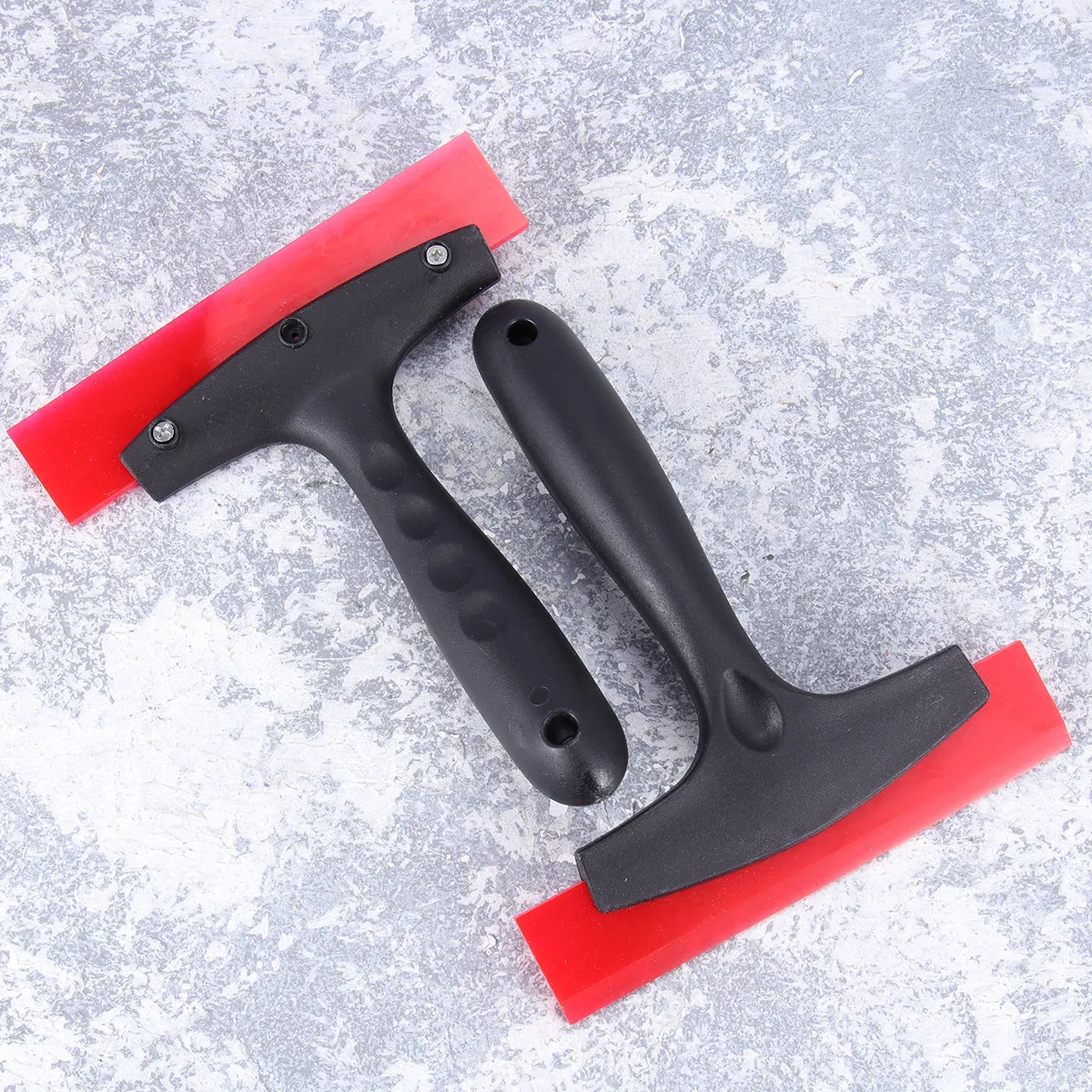 2Pcs Plastic Ice Scraper for Car Windshield Snow Remover Non-Slip Ergonomic Handle Dual Use Glass Protective Snow Scraper