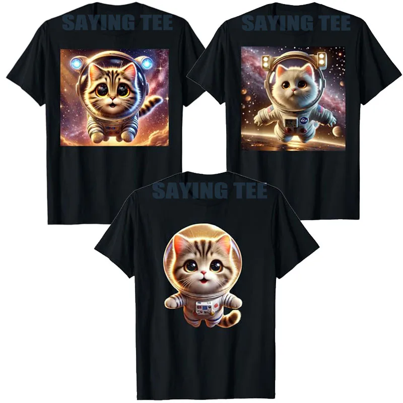 

Cat Astronaut, Space Kitty, Funny Planets Gift Men Women Kids T-Shirt Galaxy, Stars, and Cosmic, Science Y2k Graphic Tee Outfit