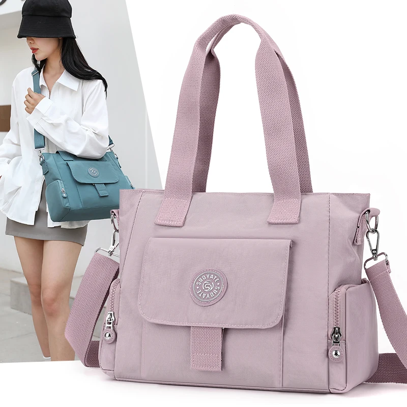 

Large Capacity Women's Shoulder Crossbody Bag Female Top-Handle Messenger Bag Handbag Nylon Ladies Tote Shopping Bag Bolsas