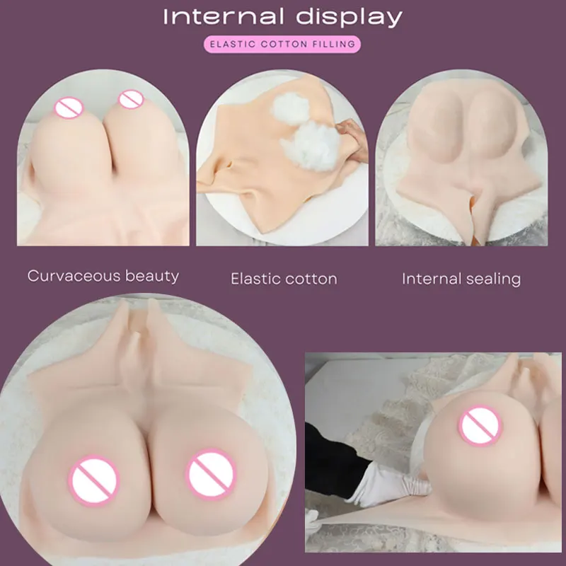 Upgrade K KUP Big Chest Silicone Breast Forms Realistic False Huge Boobs Sexy for Transgender Dragqueen Cosplay Queen Sissy