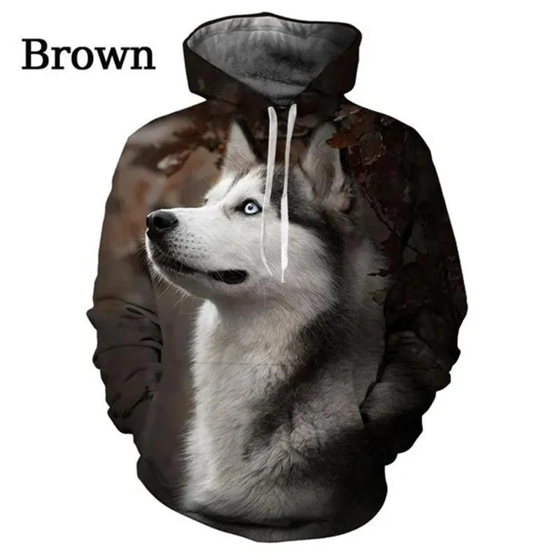 

New 3D Printed Husky Dog Hoodies Men Animal Graphics Leisure Hoodies Fashion Long Sleeve Sweatshirts Women Kids Clothing