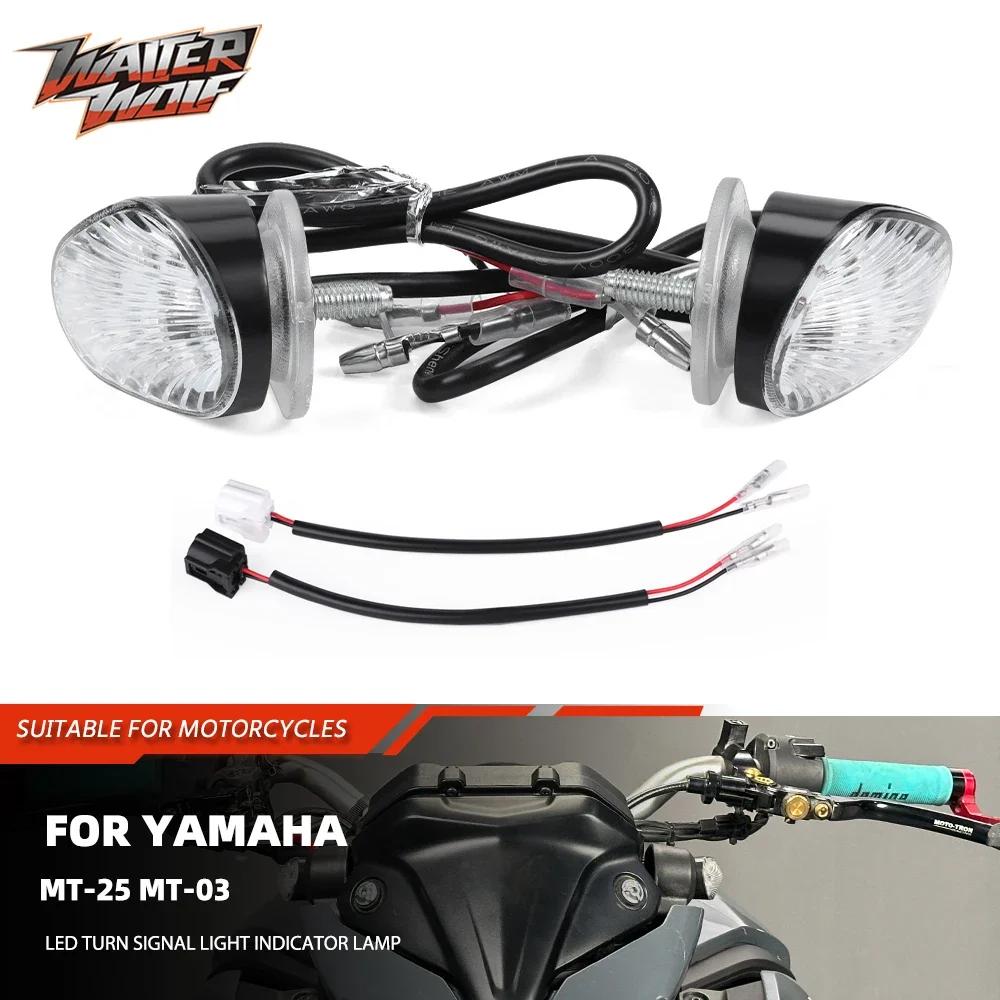 

Motorycle Front Rear LED Turn Signal Light Indicator Flasher For Yamaha MT-25 MT-03 MT25 MT03 Flashing light Blinker cables MT