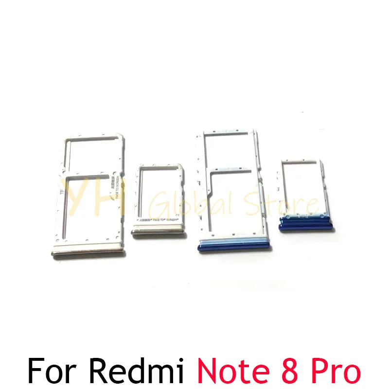 1Set Voor Xiaomi Redmi Note 8 Pro Sim Kaart Sleuf Lade Houder Sim Kaart Reparatie Onderdelen