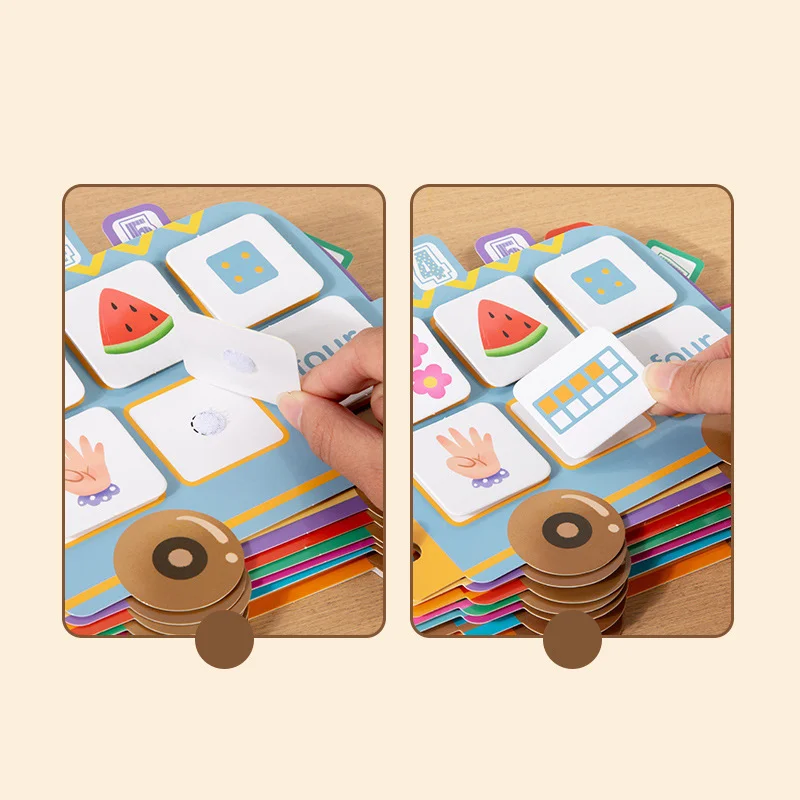 Bubble Magic Sticker Book Kids' Montessori Math Toy Wooden Learning Number Book for Children Early Learning Digital Cognition