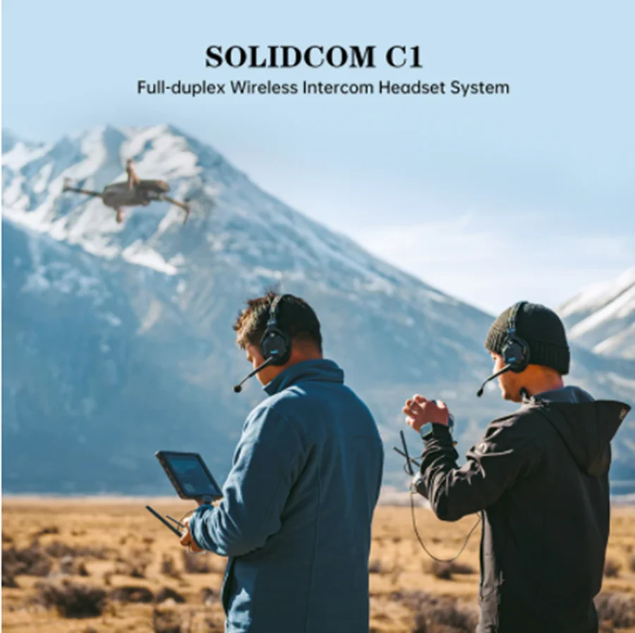 Solidcom C1 Wireless Intercoms Communication Headset Headphone Microphone
