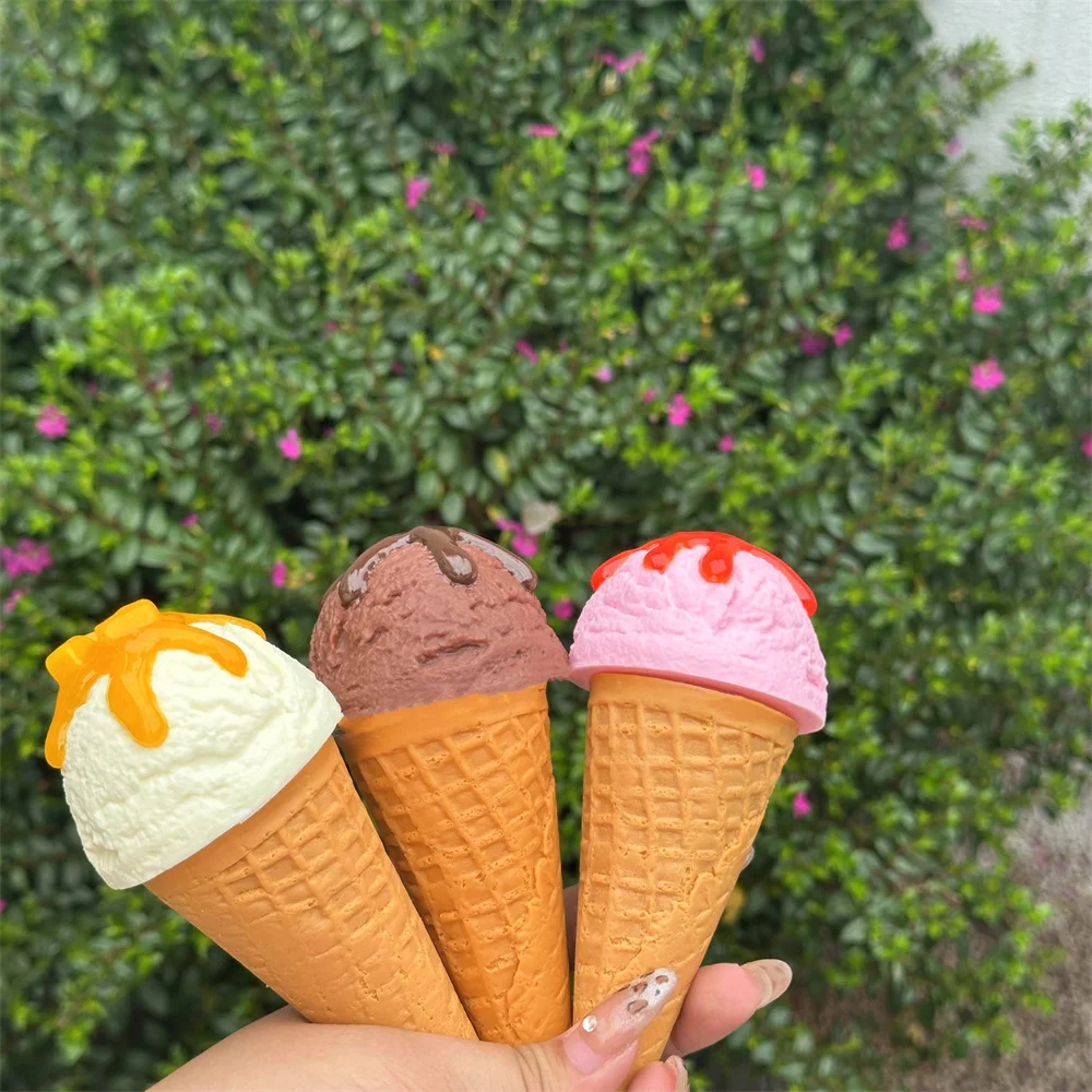 DIY Refrigerator Sticker Props Home Decoration Kitchen Kit Gelato Model Without Edges Artificial Pink Chocolate Sauce Sweet Play