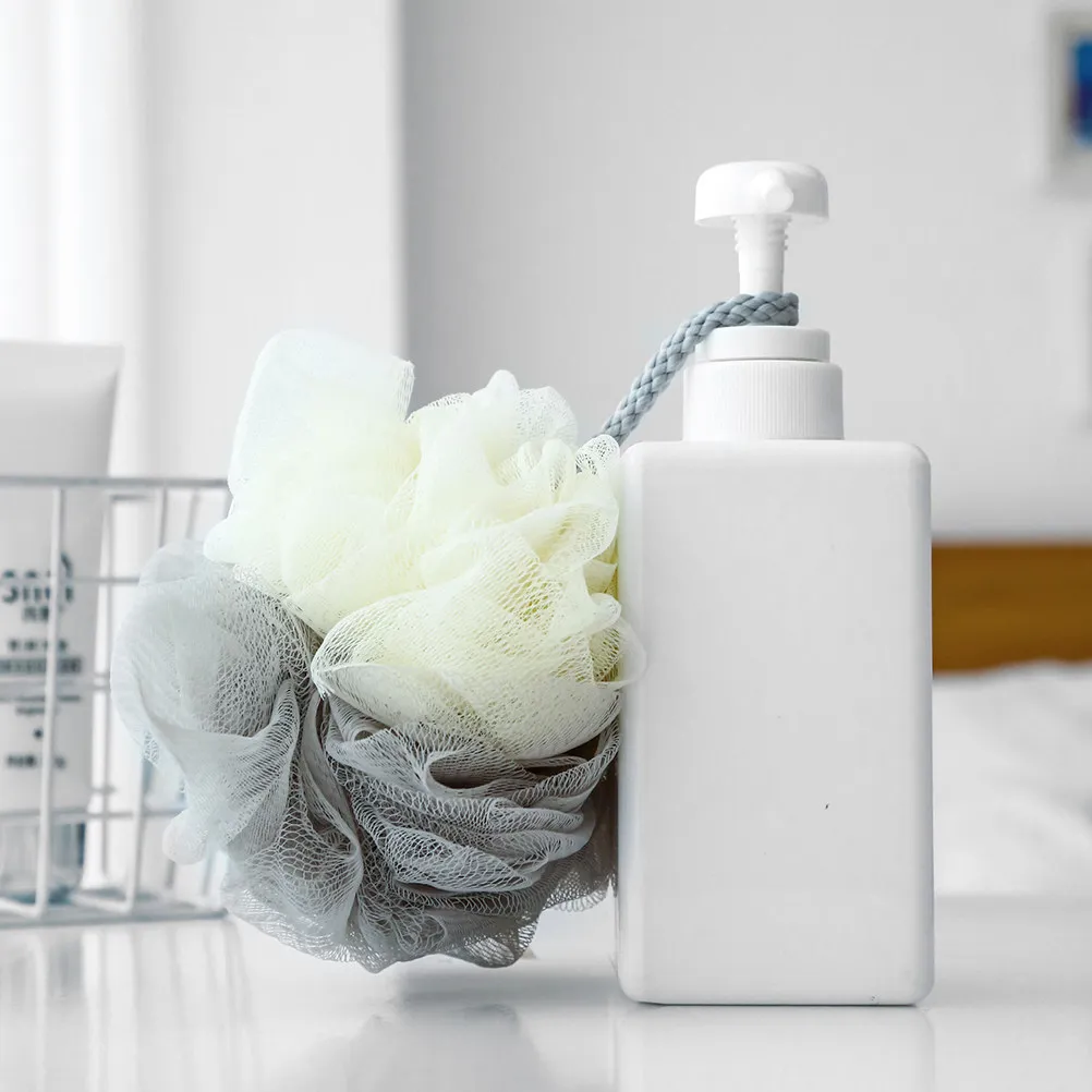 

6Pcs Premium Mesh Bath Ball Set for Rich Lather Exfoliation and Skin Soothing Gentle Cleansing with Hanging Rope Bubble Making