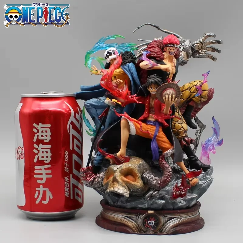 20cm One Piece Anime Figure Luffy Law Eustass Kid The island of ghosts Captains Statue Pvc Action Figurine Collection Model Toy