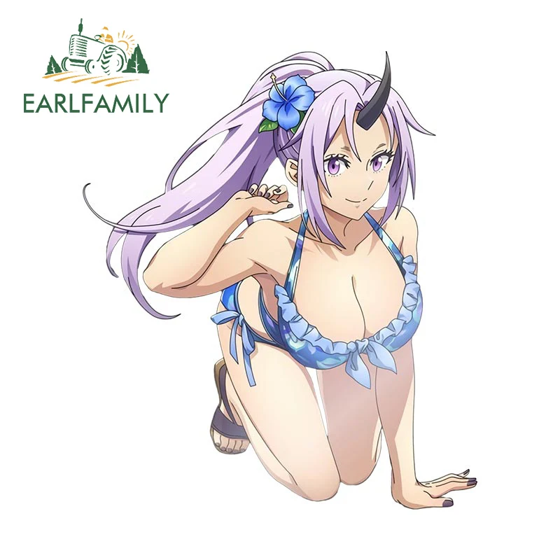 EARLFAMILY 13cm x 11.2cm for That Time I Got Reincarnated as a Slime Shion Car Stickers Sunscreen Decals Car Door Protector