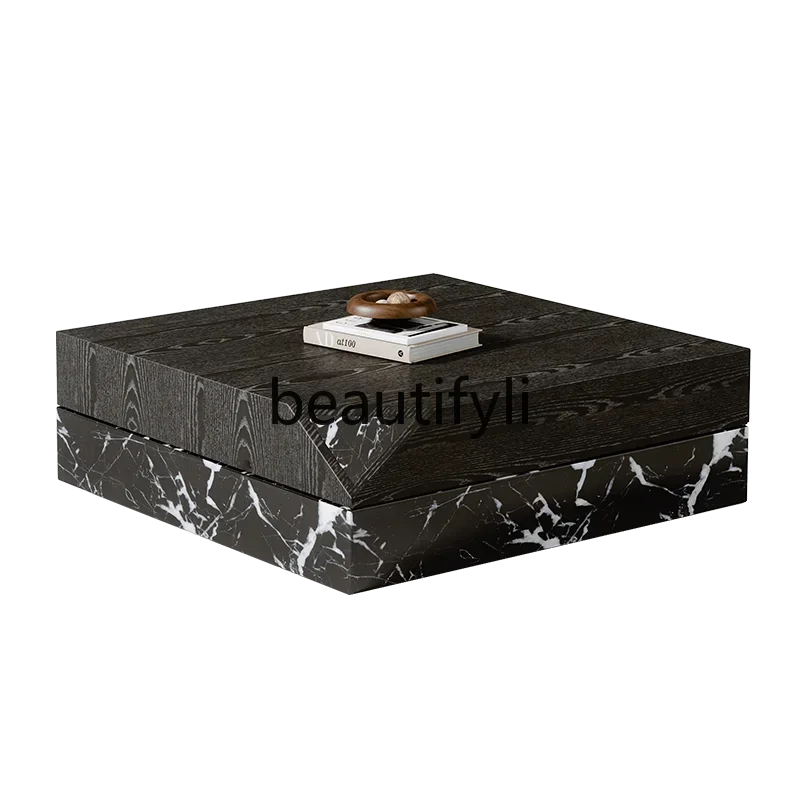 

A16 Coffee table light luxury high-end Italian style modern simple marble minimalist creative home small