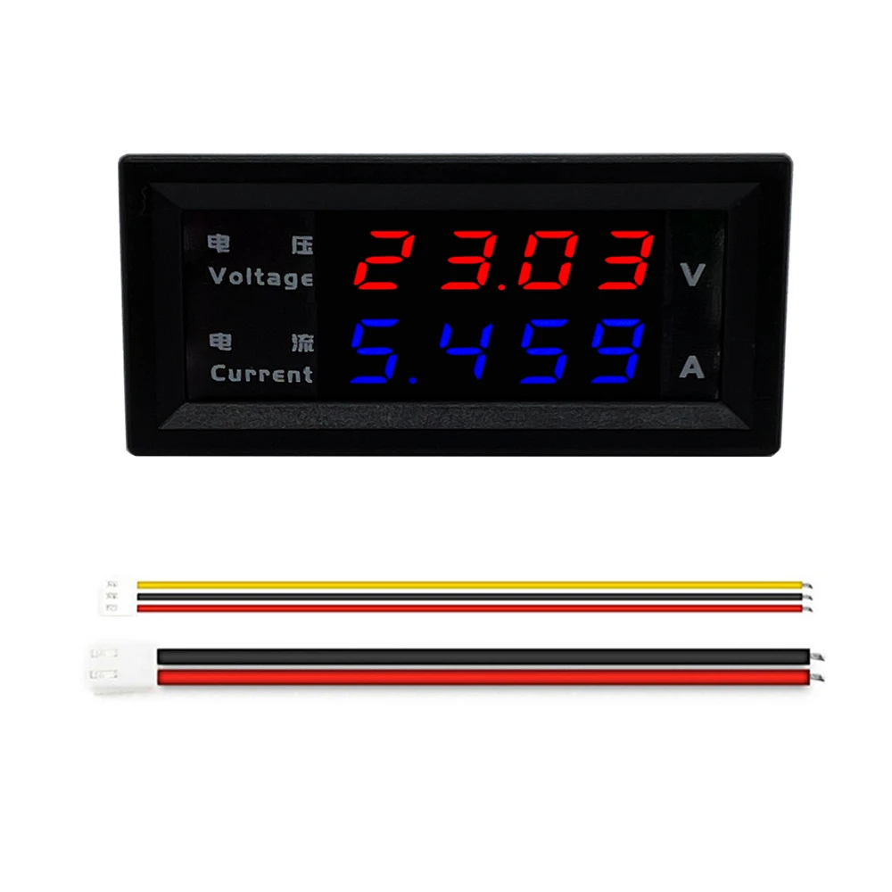 DC0-100V 200V 4 cifre 10A LED voltmetro digitale amperometro auto moto tensione misuratore di corrente Volt rilevatore Tester pannello Monitor