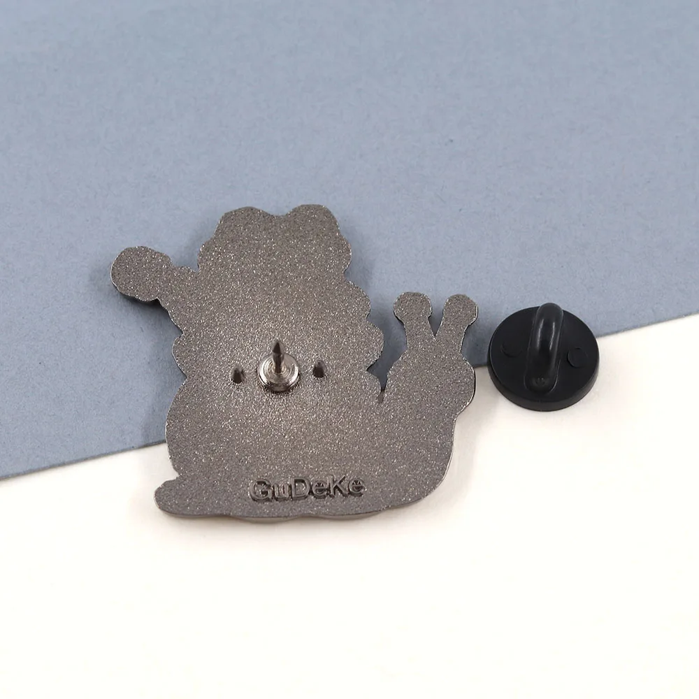 Cottagecore Frog Playing Guitar on Snail Enamel Pin Kawaii Animal Brooch Aesthetic Musician Froggy Badge Jewelry Gift Nature Lov